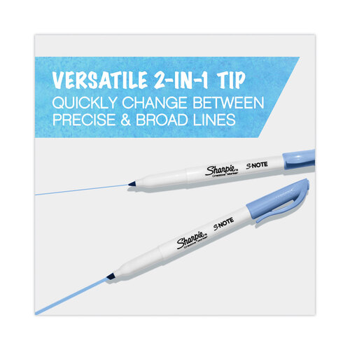 SAN2148154 - Sanford - S-Note Creative Markers, Assorted Ink Colors, Bullet/Chisel Tip, Assorted Barrel Colors, 36/Pack