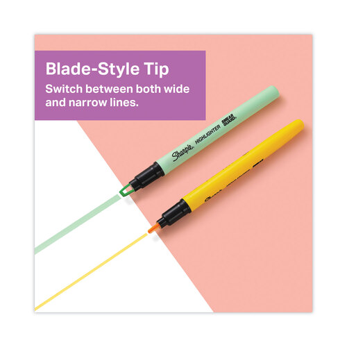 SAN2149296 - Sanford - Clearview Pen-Style Highlighter, Assorted Ink Colors, Chisel Tip, Assorted Barrel Colors, 12/Pack