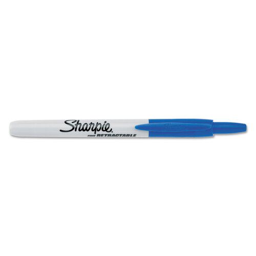 SAN32703 - Sharpie - Retractable Permanent Marker, Fine Bullet Tip, Blue
