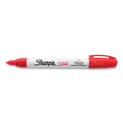 SAN35550 - Sharpie - Permanent Paint Marker, Medium Bullet Tip, Red