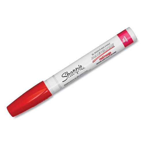 SAN35550 - Sharpie - Permanent Paint Marker, Medium Bullet Tip, Red