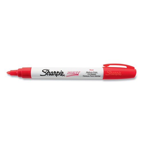 SAN35550 - Sharpie - Permanent Paint Marker, Medium Bullet Tip, Red