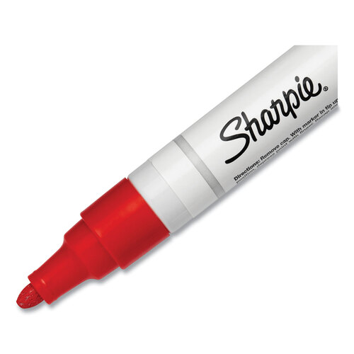 SAN35550 - Sharpie - Permanent Paint Marker, Medium Bullet Tip, Red