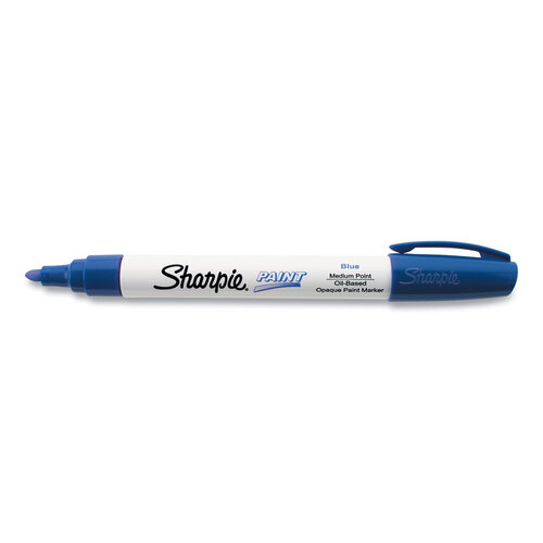 SAN35551 - Sharpie - Permanent Paint Marker, Medium Bullet Tip, Blue