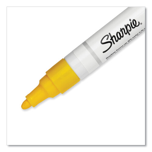 SAN35554 - Sharpie - Permanent Paint Marker, Medium Bullet Tip, Yellow