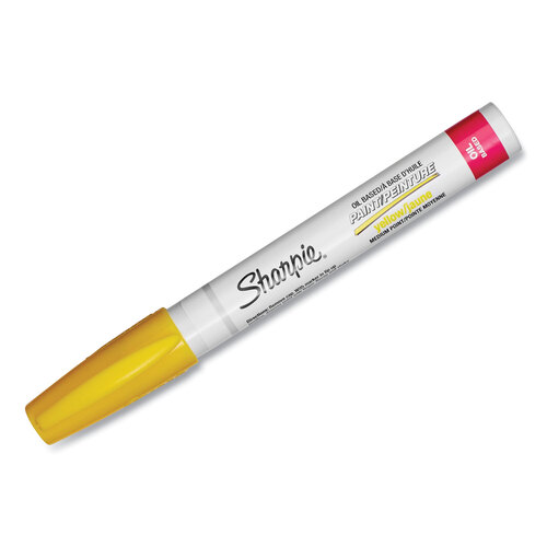 SAN35554 - Sharpie - Permanent Paint Marker, Medium Bullet Tip, Yellow