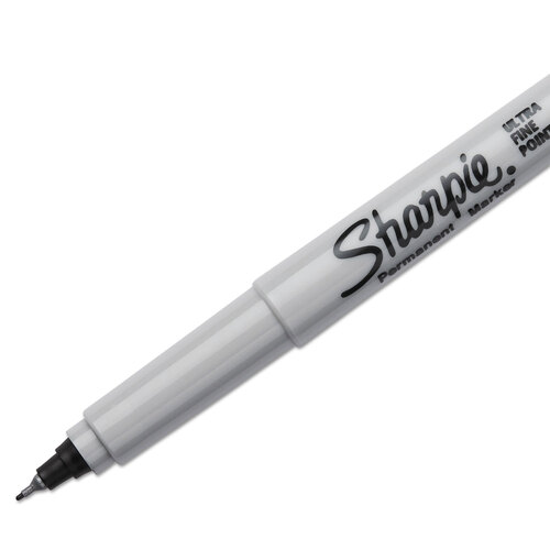 SAN37665PP - Sanford - Ultra Fine Tip Permanent Marker, Extra-Fine Needle Tip, Black, 5/Pack