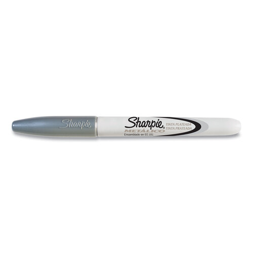 SAN39100 - Sanford - Metallic Fine Point Permanent Markers, Fine Bullet Tip, Metallic Silver, Dozen
