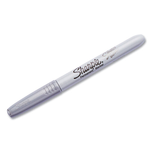 SAN39100 - Sanford - Metallic Fine Point Permanent Markers, Fine Bullet Tip, Metallic Silver, Dozen