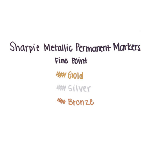 SAN39109PP - Sanford - Metallic Fine Point Permanent Markers, Fine Bullet Tip, Metallic Silver, 4/Pack