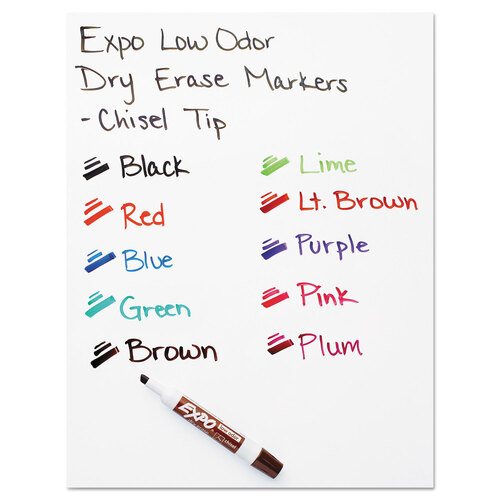 Low-Odor Dry-Erase Marker, Extra-Fine Bullet Tip, Assorted Colors, 4/Pack -  Sani-Chem Cleaning Supplies