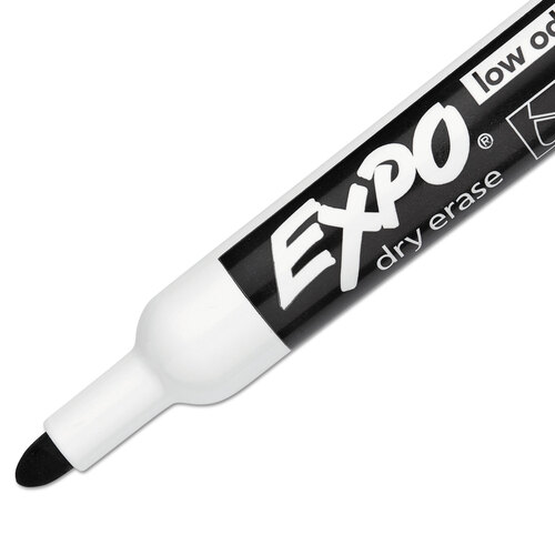 SAN82001 - Sanford - Low-Odor Dry-Erase Marker, Medium Bullet Tip, Black, Dozen
