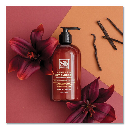 SBX00679BX - Soapbox - Hand Soap, Vanilla and Lily Blossom, 12 oz Pump Bottle, 3/Box