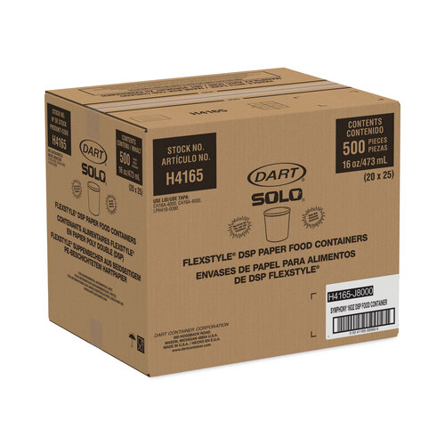 SCCH4165SYM - Solo - Flexstyle Double Poly Paper Containers, 16 oz, Symphony Design, Paper, 25/Pack, 20 Packs/Carton