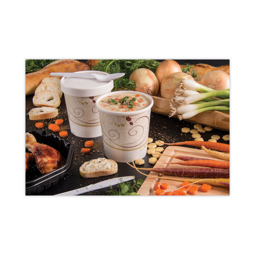SCCH4165SYM - Solo - Flexstyle Double Poly Paper Containers, 16 oz, Symphony Design, Paper, 25/Pack, 20 Packs/Carton