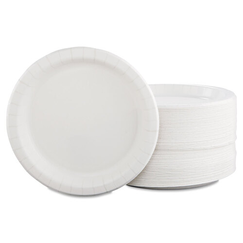 SCCMP9BR2054 - Dart - Bare Eco-Forward Clay-Coated Paper Dinnerware, Plate, 8.5&quot; dia, White, 125/Pack, 4 Packs/Carton