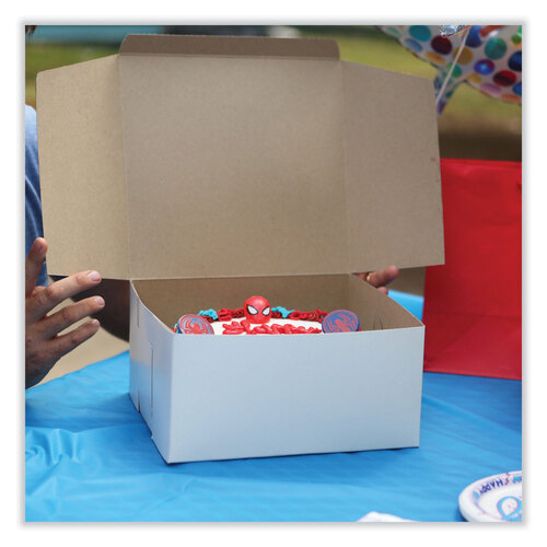 SCH1573 - Southern Champion - White One-Piece Non-Window Bakery Boxes, Standard, 10 x 10 x 4, White, Paper, 100/Bundle