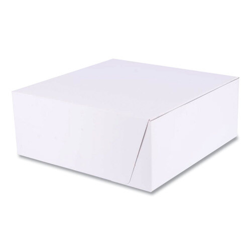 SCH1573 - Southern Champion - White One-Piece Non-Window Bakery Boxes, Standard, 10 x 10 x 4, White, Paper, 100/Bundle