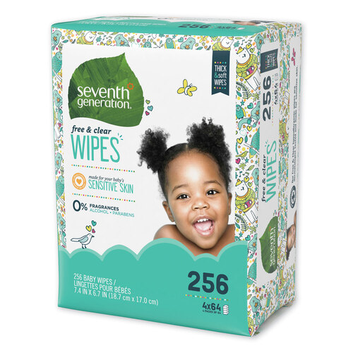 Free and Clear Baby Wipes, 7 x 7, Refill, Unscented, White, 256/Pack, 3 Packs/Carton Free and Clear Baby Wipes, 7 x 7, Refill, Unscented, White, 256/Pack, 3 Packs/Carton