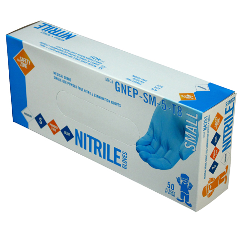 Safety Zone 12" Medical Grade Powder Free Nitrile Disposable Gloves, 50