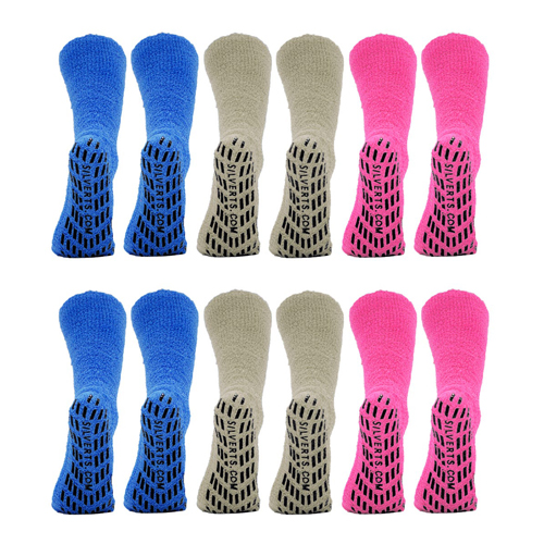 Silverts Mens / Womens Non Skid Hospital Socks - Silverts 19150_SV467_XL PK  - Betty Mills