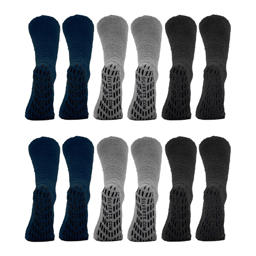 Silverts Mens / Womens Non Skid Hospital Socks - Silverts 19150_SV468_XL PK  - Betty Mills