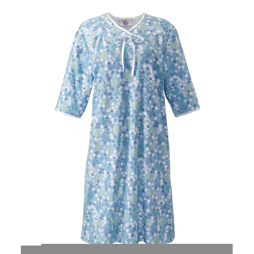 BettyMills Soft Womens Hospital Gowns Blue Butterfly Silverts 26000_SV1375_3XL EA Betty Mills