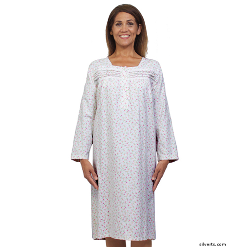 BettyMills: Women's Pretty Flannel Long Sleeve Hospital Patient Gowns ...