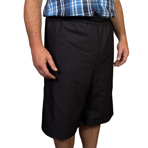BettyMills: Men's Elastic Waist Cotton Adaptive Shorts - Silverts 50041
