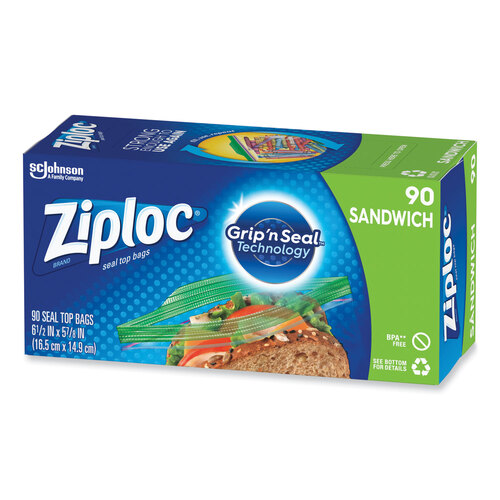 Ziploc Resealable Sandwich Bags Clear 6.5 x 5.88 in. - Betty Mills