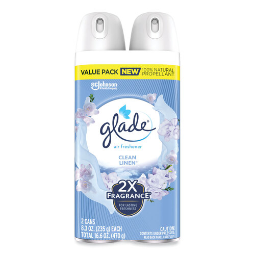 Air Freshener, Clean Linen Scent, 8.3 oz, 2/Pack, 3Packs/Carton Air Freshener, Clean Linen Scent, 8.3 oz, 2/Pack, 3Packs/Carton