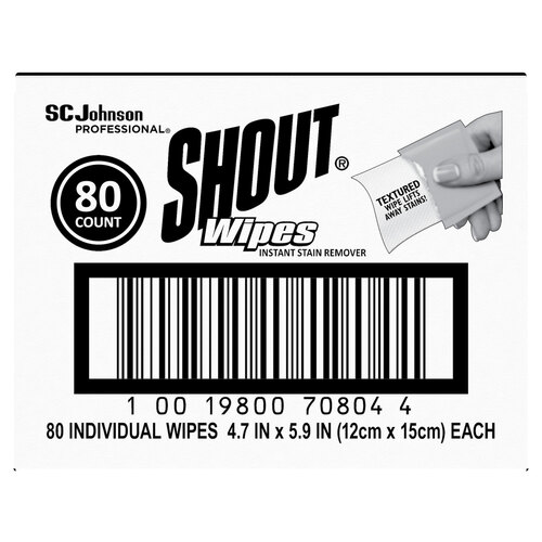 SJN686661 - SC Johnson Professional - Shout&reg; Wipe & Go Instant Stain Remover, 4.7 x 5.9, 80 Packets/Carton