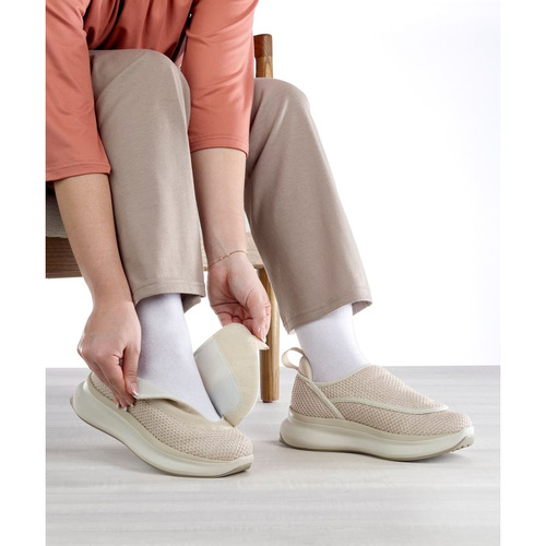 SLVSV15430-SVSGG-8H - Silverts - Silverts Women's Extra Wide Comfort Shoes with Easy Closures for Adjustable Fit, Size 8.5
