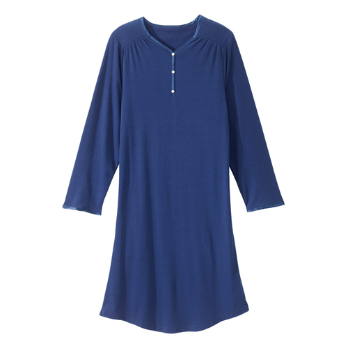 Women's No Peek Flannel Nightgown - Silverts