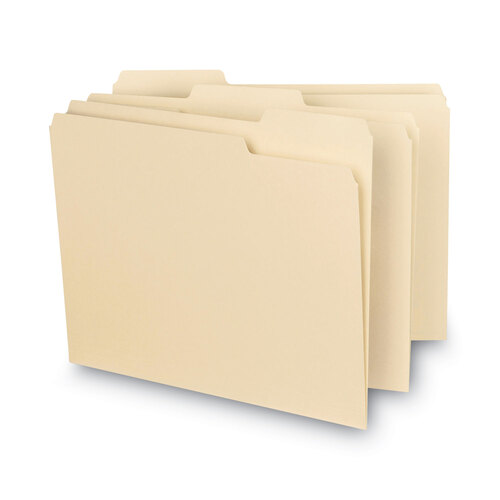 SMD10230 - Smead - Interior File Folders, 1/3-Cut Tabs: Assorted, Letter Size, 0.75&quot; Expansion, Manila, 100/Box