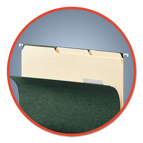 SMD10230 - Smead - Interior File Folders, 1/3-Cut Tabs: Assorted, Letter Size, 0.75&quot; Expansion, Manila, 100/Box