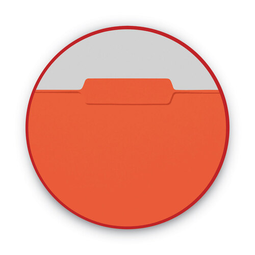 SMD10259 - Smead - Interior File Folders, 1/3-Cut Tabs: Assorted, Letter Size, 0.75&quot; Expansion, Orange, 100/Box