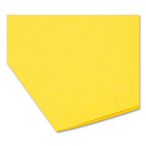 SMD10271 - Smead - Interior File Folders, 1/3-Cut Tabs: Assorted, Letter Size, 0.75&quot; Expansion, Yellow, 100/Box