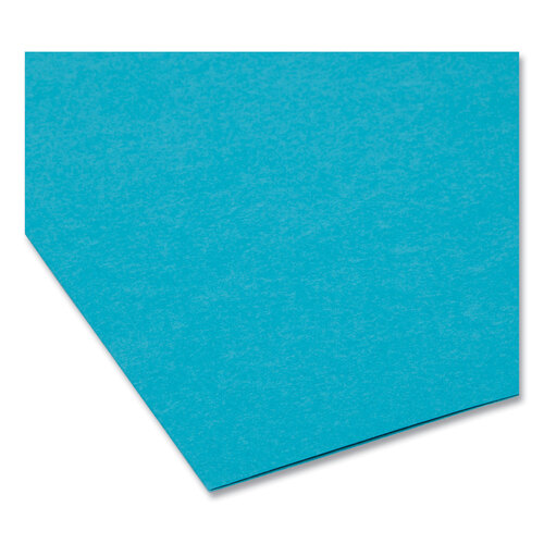 SMD10291 - Smead - Interior File Folders, 1/3-Cut Tabs: Assorted, Letter Size, 0.75&quot; Expansion, Teal, 100/Box