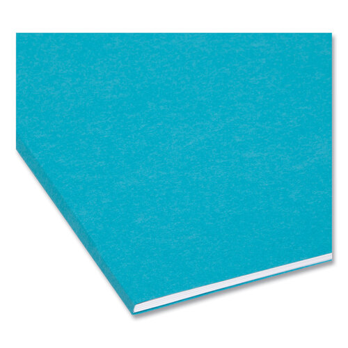 SMD10291 - Smead - Interior File Folders, 1/3-Cut Tabs: Assorted, Letter Size, 0.75&quot; Expansion, Teal, 100/Box