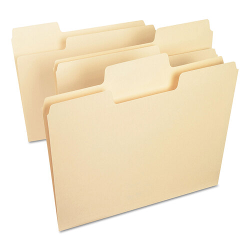 SMD10301 - Smead - SuperTab Top Tab File Folders, 1/3-Cut Tabs: Assorted, Letter Size, 0.75&quot; Expansion, 11-pt Manila, 100/Box