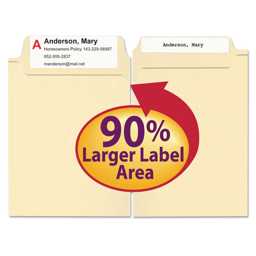 SMD10301 - Smead - SuperTab Top Tab File Folders, 1/3-Cut Tabs: Assorted, Letter Size, 0.75&quot; Expansion, 11-pt Manila, 100/Box