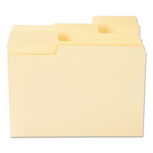 SMD10301 - Smead - SuperTab Top Tab File Folders, 1/3-Cut Tabs: Assorted, Letter Size, 0.75&quot; Expansion, 11-pt Manila, 100/Box