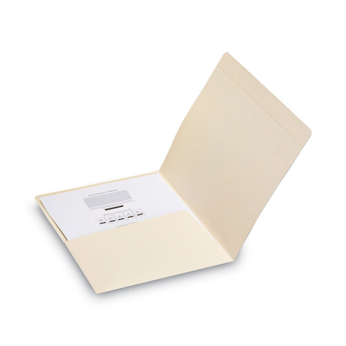 SMD10315 - Smead - Top Tab File Folders with Inside Pocket, Straight Tabs, Letter Size, Manila, 50/Box
