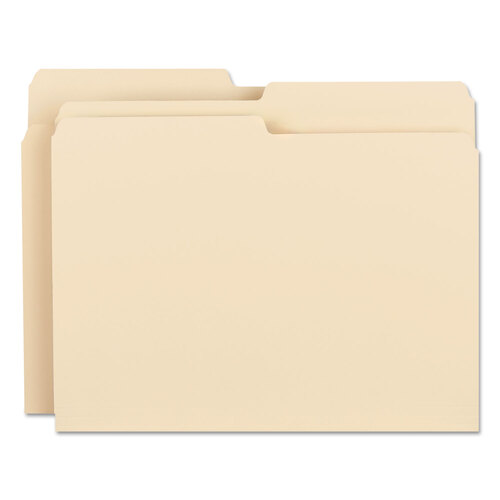 SMD10320 - Smead - Manila File Folders, 1/2-Cut Tabs: Assorted, Letter Size, 0.75&quot; Expansion, Manila, 100/Box