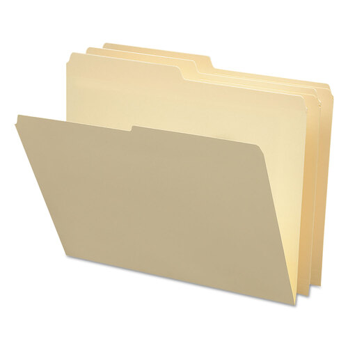 SMD10320 - Smead - Manila File Folders, 1/2-Cut Tabs: Assorted, Letter Size, 0.75&quot; Expansion, Manila, 100/Box