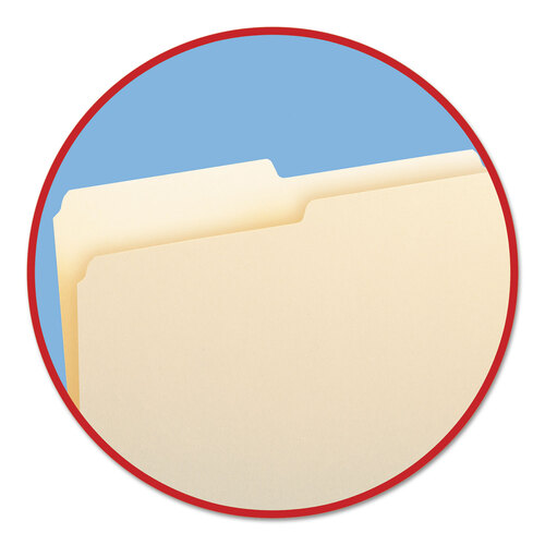 SMD10320 - Smead - Manila File Folders, 1/2-Cut Tabs: Assorted, Letter Size, 0.75&quot; Expansion, Manila, 100/Box