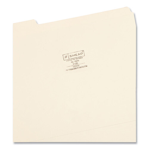 SMD10334 - Smead - Reinforced Tab Manila File Folders, 1/3-Cut Tabs: Assorted, Letter Size, 0.75&quot; Expansion, 11-pt Manila, 100/Box