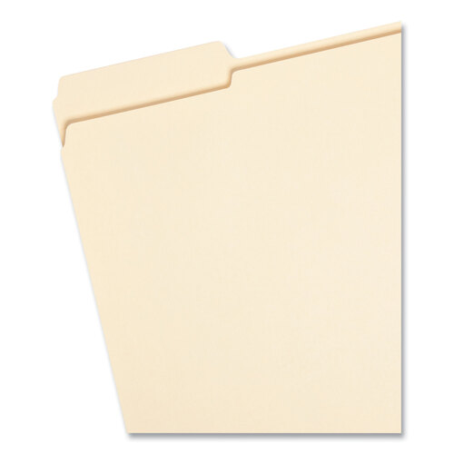 SMD10347 - Smead - 100% Recycled Reinforced Top Tab File Folders, 1/3-Cut Tabs: Assorted, Letter Size, 0.75&quot; Expansion, Manila, 100/Box