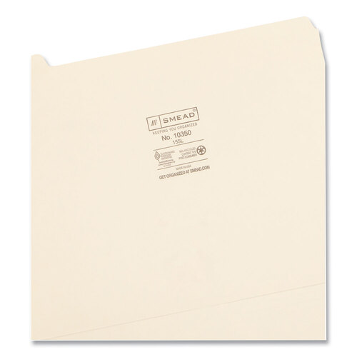 SMD10350 - Smead - Manila File Folders, 1/5-Cut Tabs: Assorted, Letter Size, 0.75&quot; Expansion, Manila, 100/Box